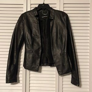Express Black Pleather Jacket, beautiful condition, worn only once!